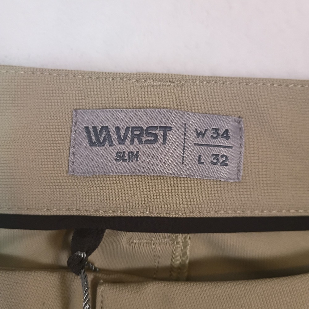 VRST Limitless 5 Pocket Slim Fit Pants Mens 34x32 Earl Grey Stretch Wicking NEW - Picture 4 of 16